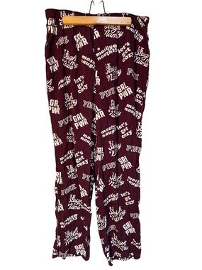 Victoria’s Secret PINK Sleepwear Pajama Pants Burgundy Christmas L